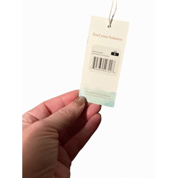 Balance Collection Womens Cropped Tank Top S Black & Pink Leopard Print - Picture 6 of 6